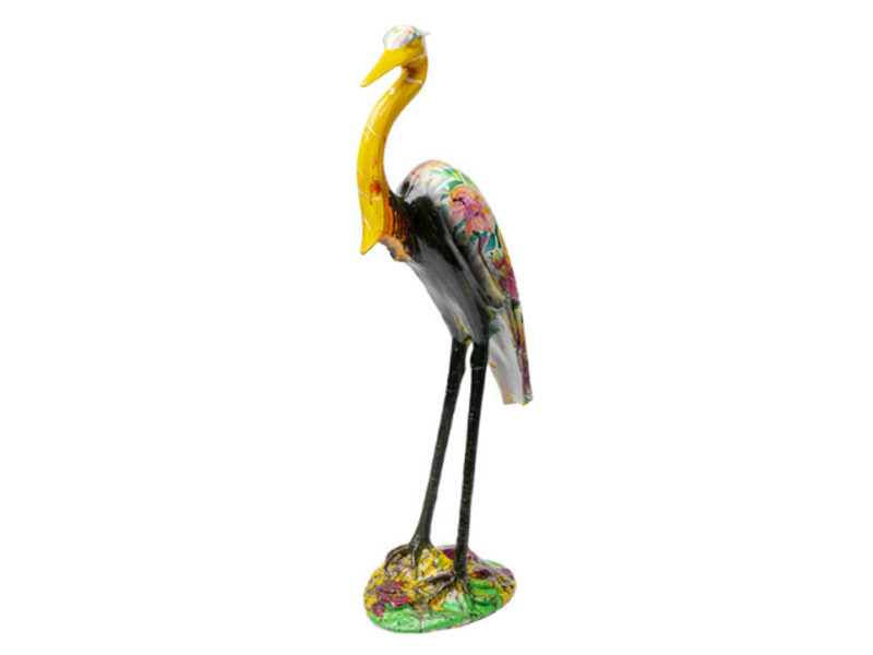 Figura deco Heron amarillo 70cm