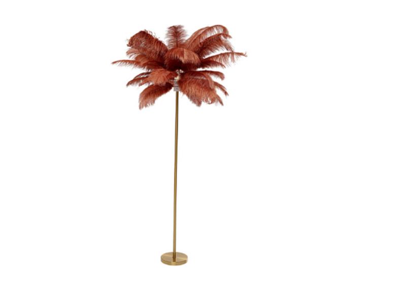 Lámpara pie Feather Palm Rusty Red 165cm