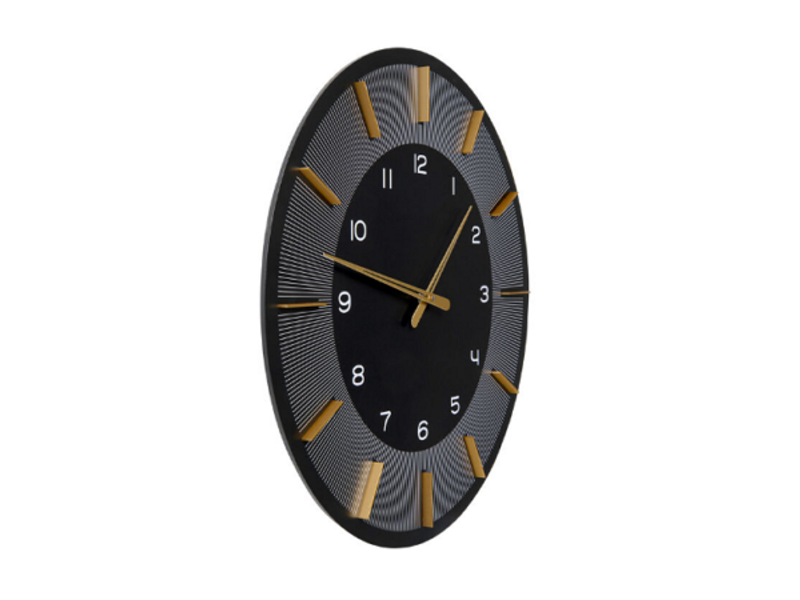 Reloj pared Lio negro Ø60cm