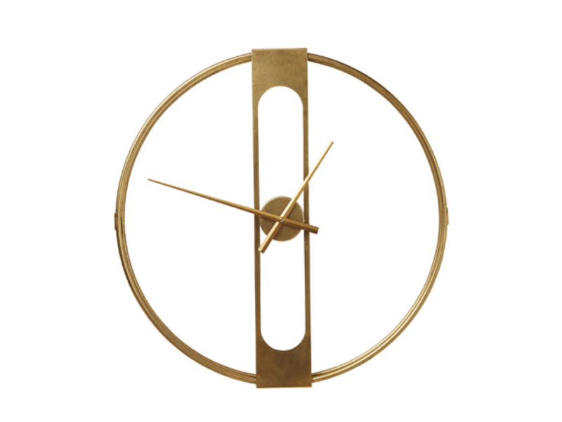 Reloj pared Clip oro Ø60cm