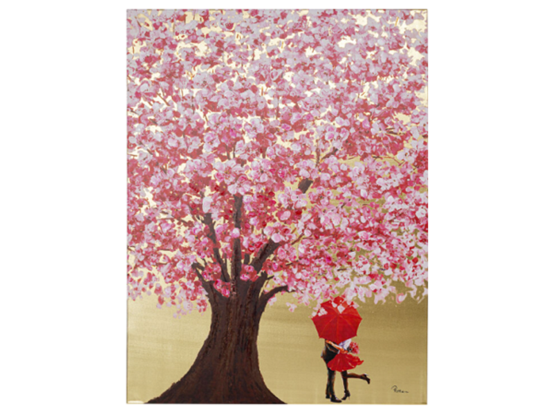 Cuadro Touched Flowe Co oro rosa 120x160cm