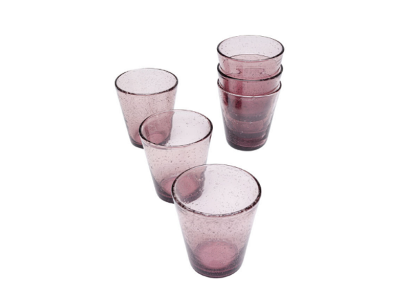 Cristal-Set Bubble Mauve (6/piezas)