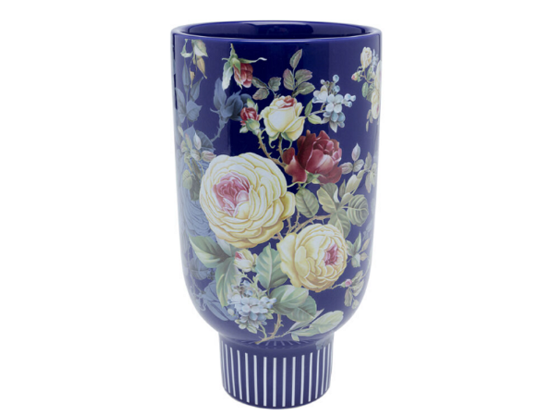 Vasija deco Rose Magic azul 27cm