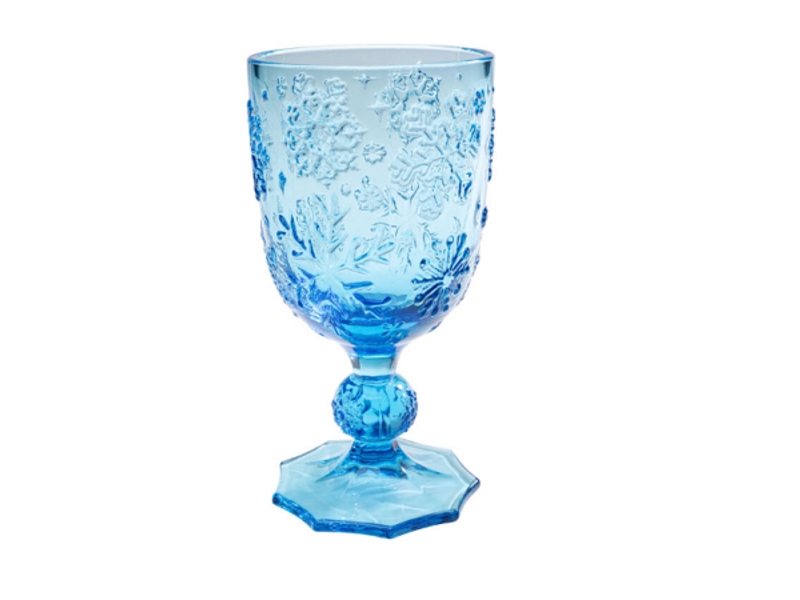 Copa vino Ice Flowers Azul
