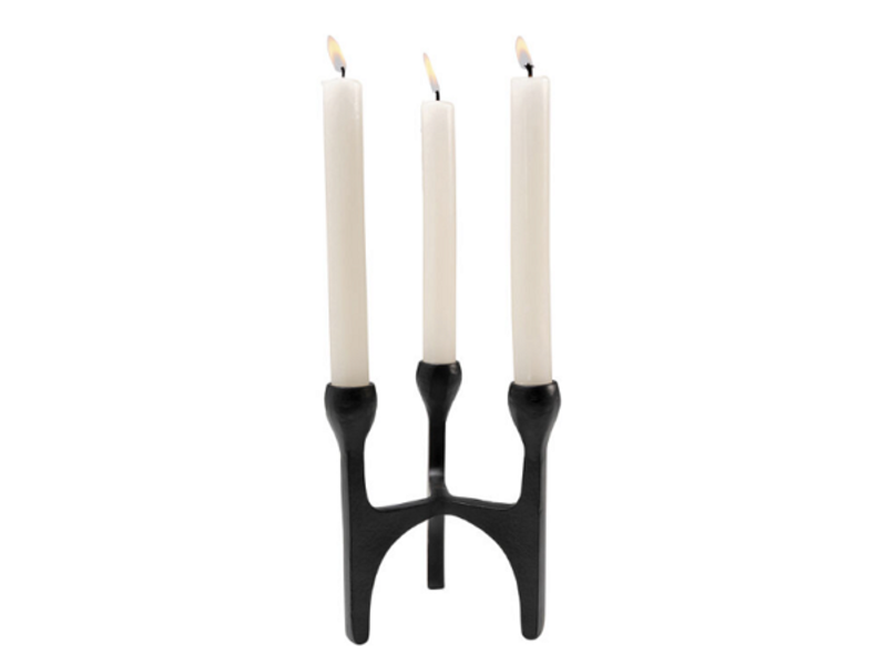 Candelabro Stacky negro 15cm