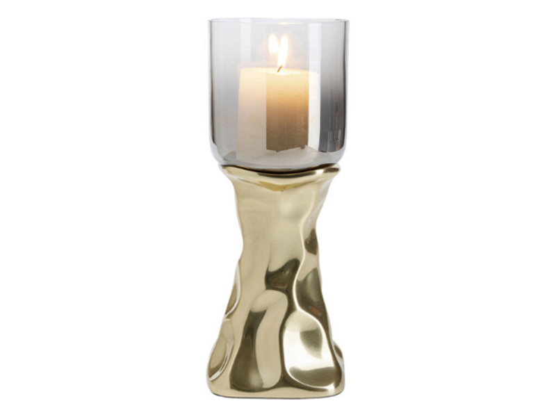 Portavelas Jade oro 33cm