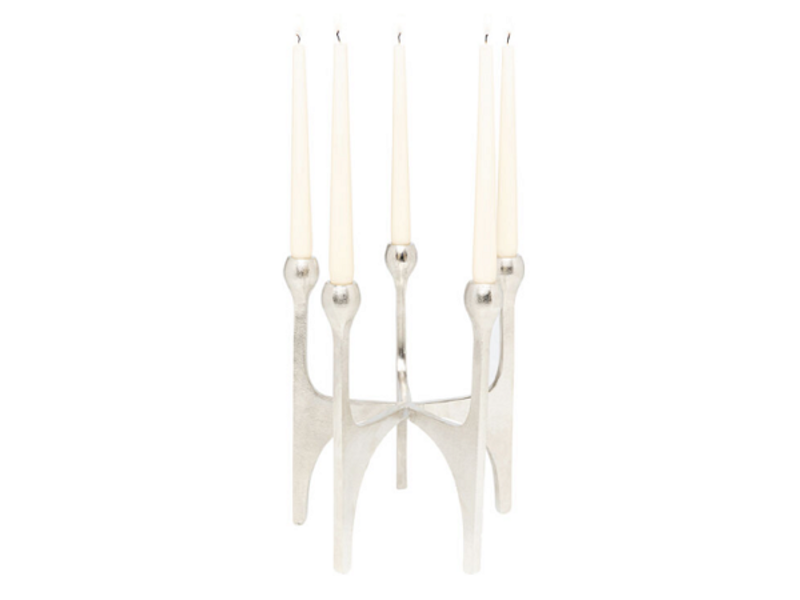 Candelabro Unity Plateado 31cm