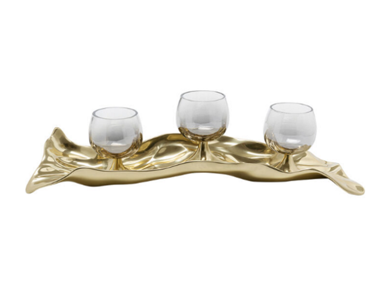 Portavelas 3 Jade oro