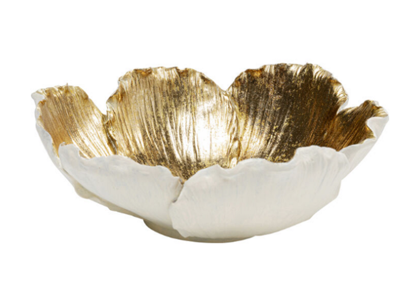 Cuenco Flower Bloom crema oro Ø25cm