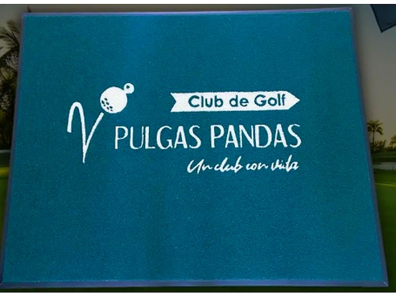 Tapete Pulgas Pandas Turquesa Ags