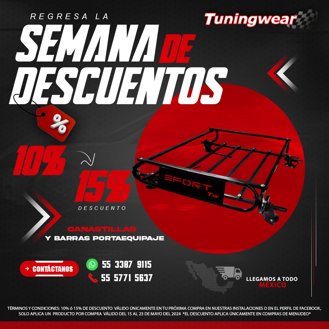 Canastilla Techo Auto Mexico