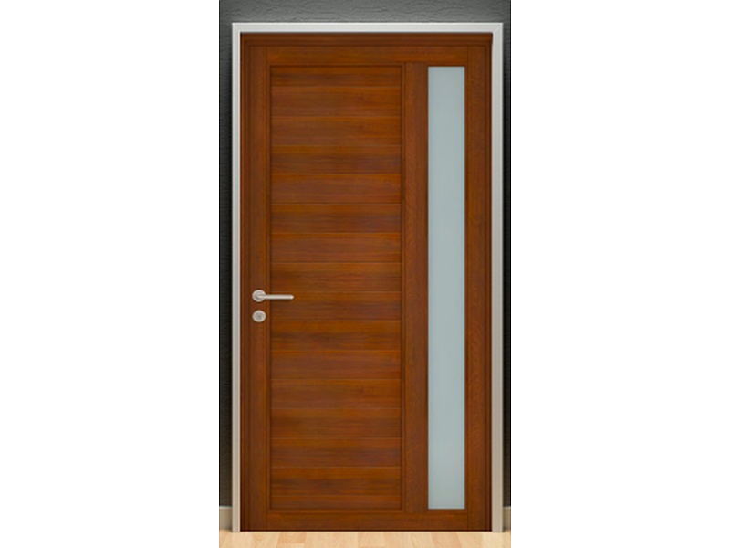 Puerta de Madera con Panel de Vidrio Estrada