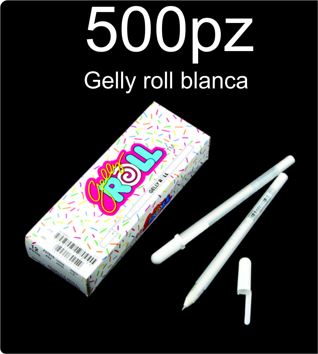 500 PZ DE GELLY ROLL BLANCA