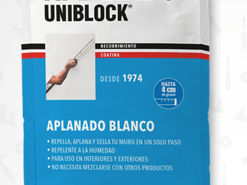 Aplanado blanco UNIBLOCK CDMX