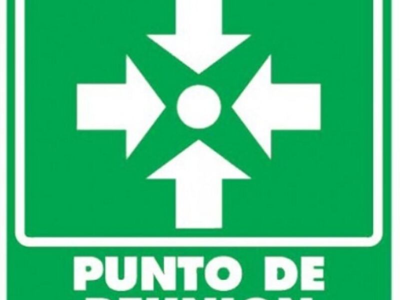 Señalización punto de reunión CDMX
