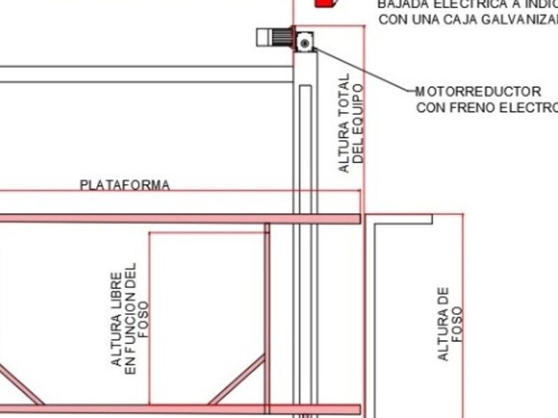 Elevautos foso tracción superior MX