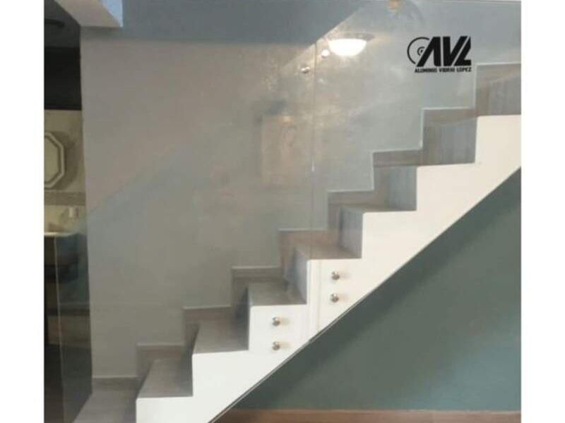 Barandal de cristal claro templado CDMX
