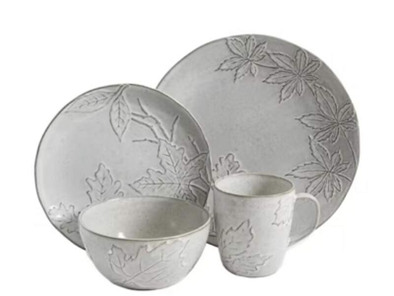 Set de vajilla color gris claro México