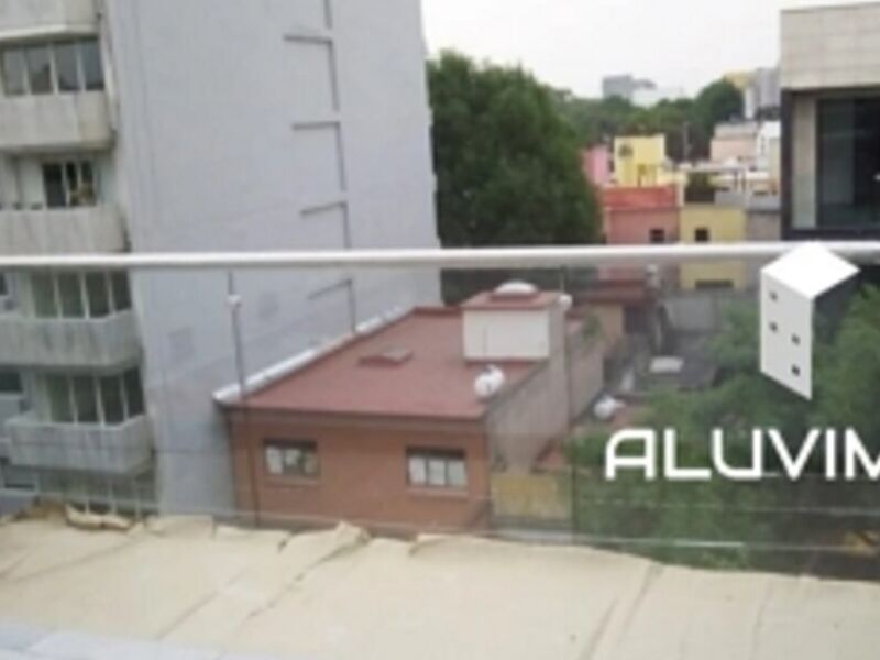 BARANDAL DE VIDRIO Y ALUMINIO CDMX 