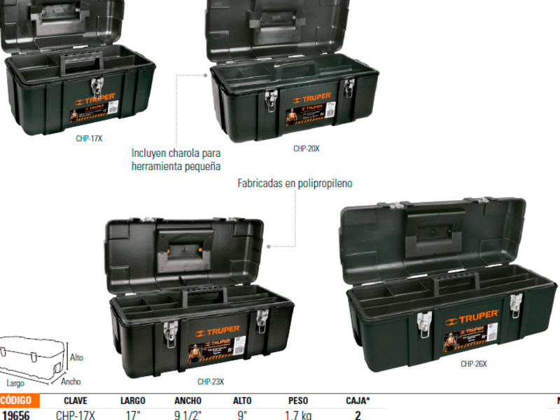 Caja para herramientas Tuper México