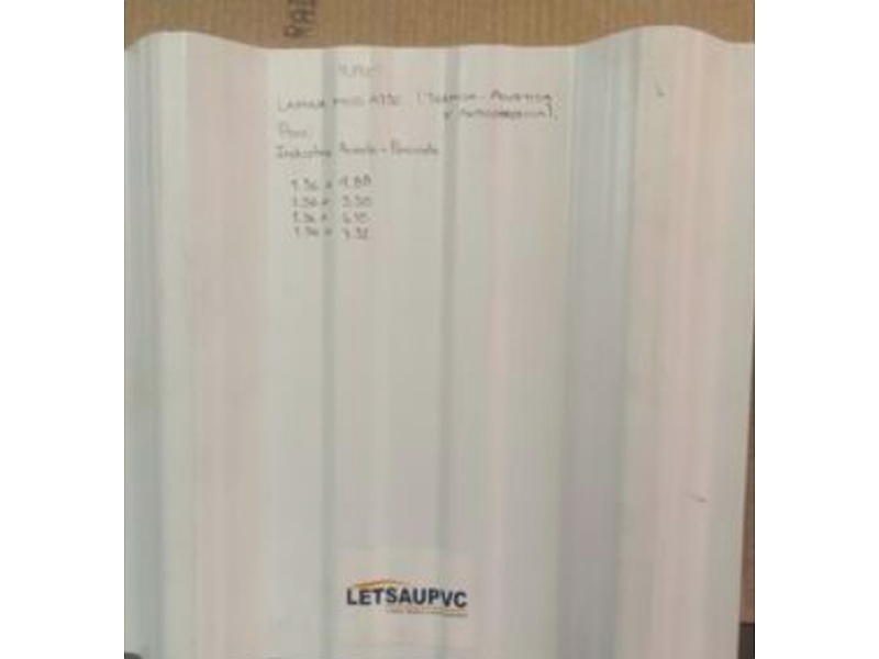 Lamina PVC blanca para techo Mexico