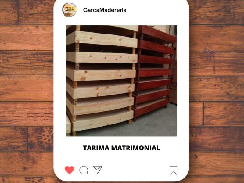 Tarima matrimonial de madera México