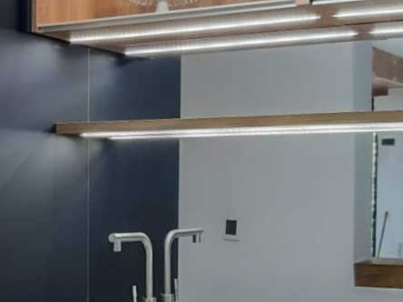 Diseño de cocina M. Barra de Servicio CDMX