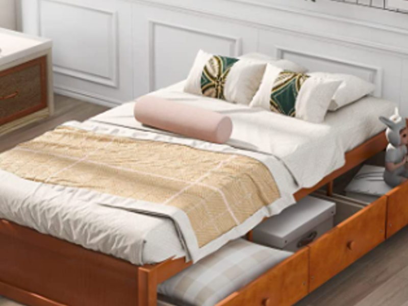cama de madera para dormitorio CDMX
