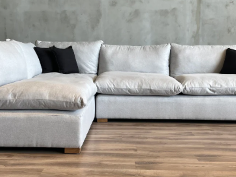 Sala en L estilo Bolzano color gris CDMX