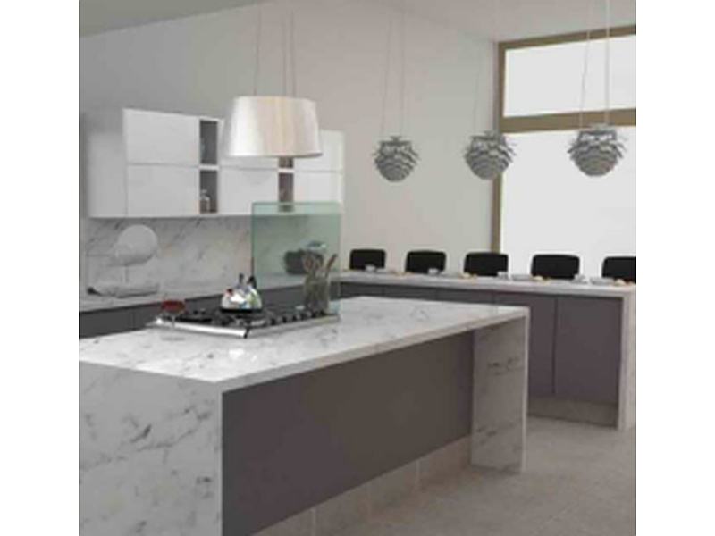 Mesón de porcelanato con diseño México AVANTI COCINAS