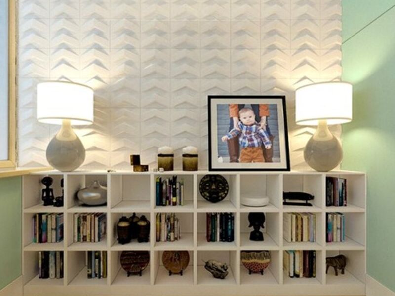 Panel 3D Chevron White