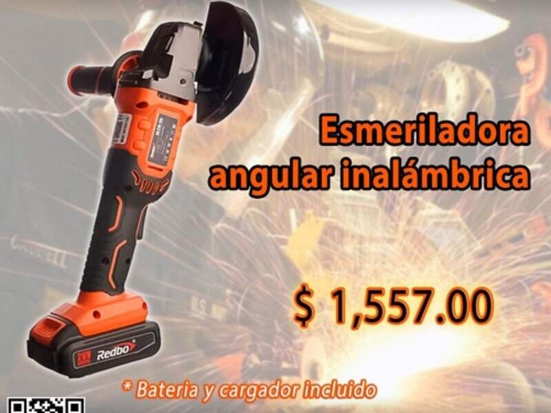 Esmeriladora Angular Inalámbrica Redbo