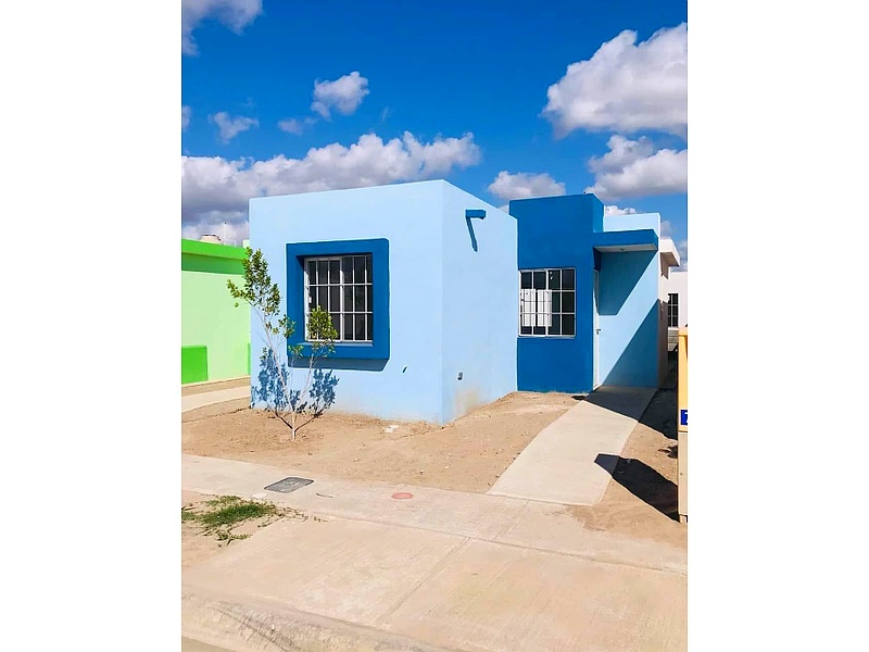 Pintura exterior azul México 