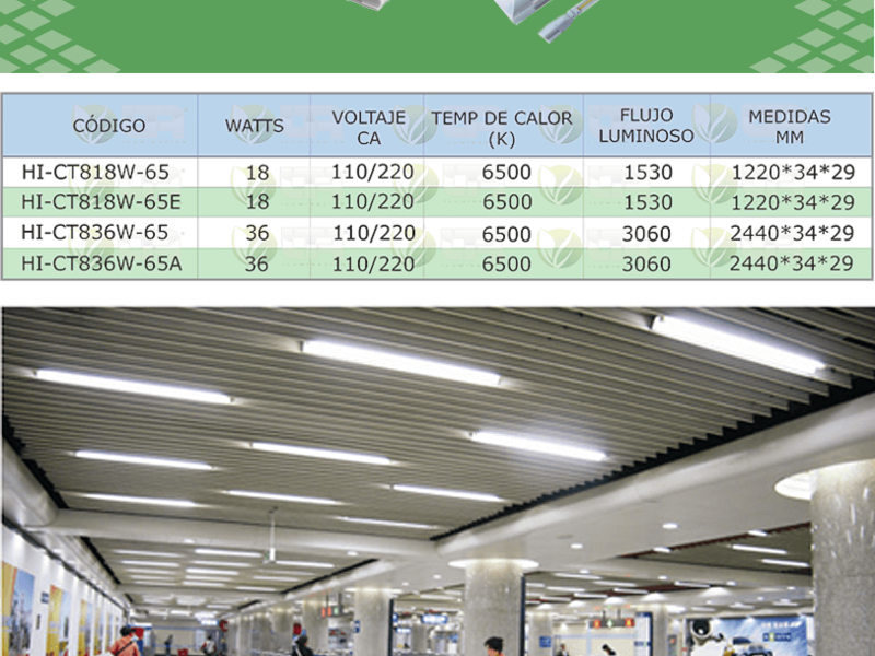 Tubo T8 integrado Himaqsa Monterrey