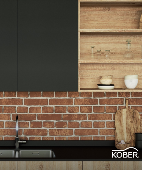 Mueble de cocina negro México WORLD KOBER Monterrey