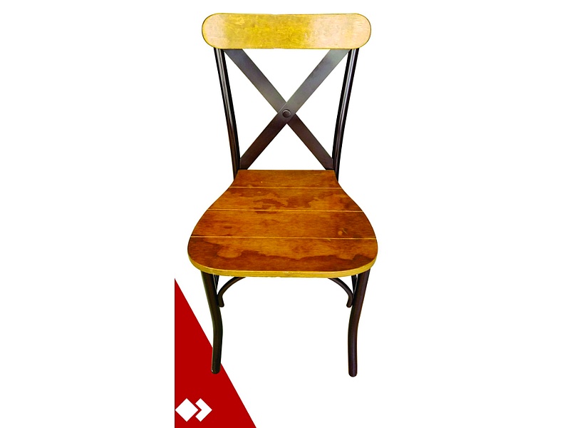 Silla de madera con metal Mexico