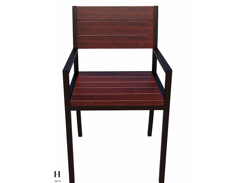 Silla metalica café con negro Mexico