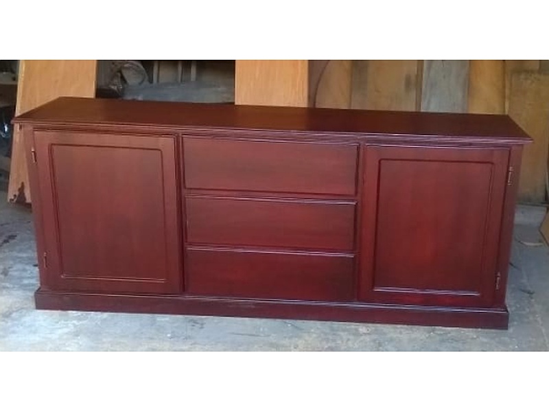 Mueble para televisión café Mexico Maderas Aserradas Tampico