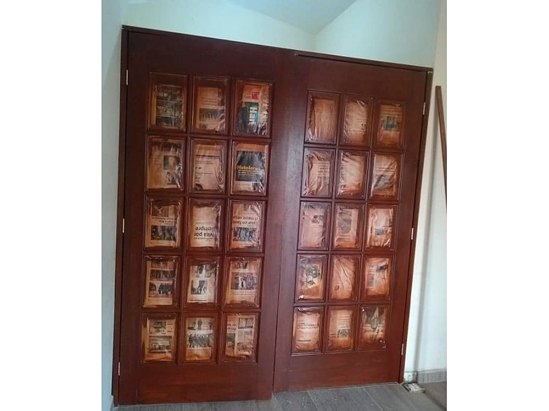 Puertas de madera abatibles café Mexico Maderas Aserradas Tampico