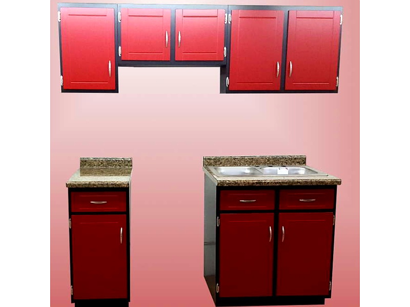 Muebles de color rojo para cocina Mexico