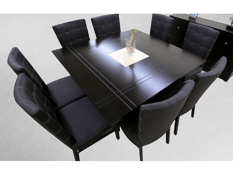 Comedor negro con mesa cuadrada Mexico