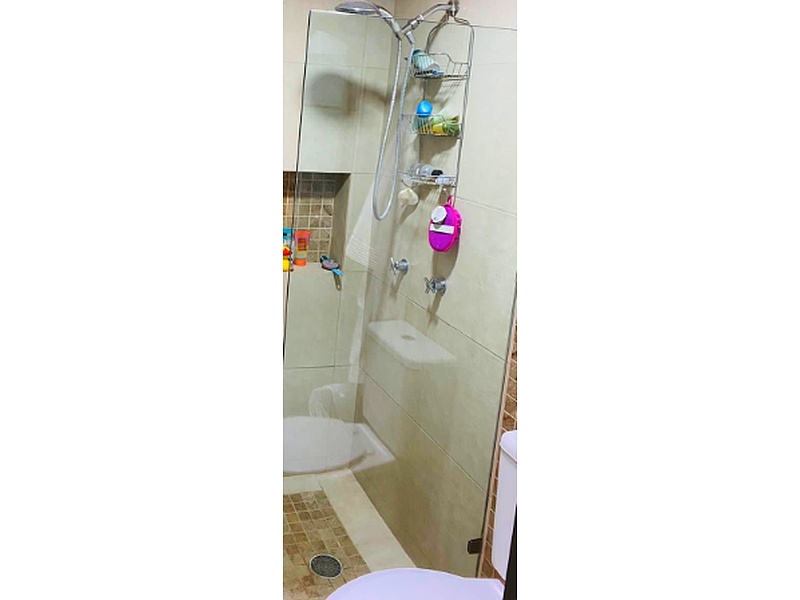 Mampara de vidrio transparente de baño México 