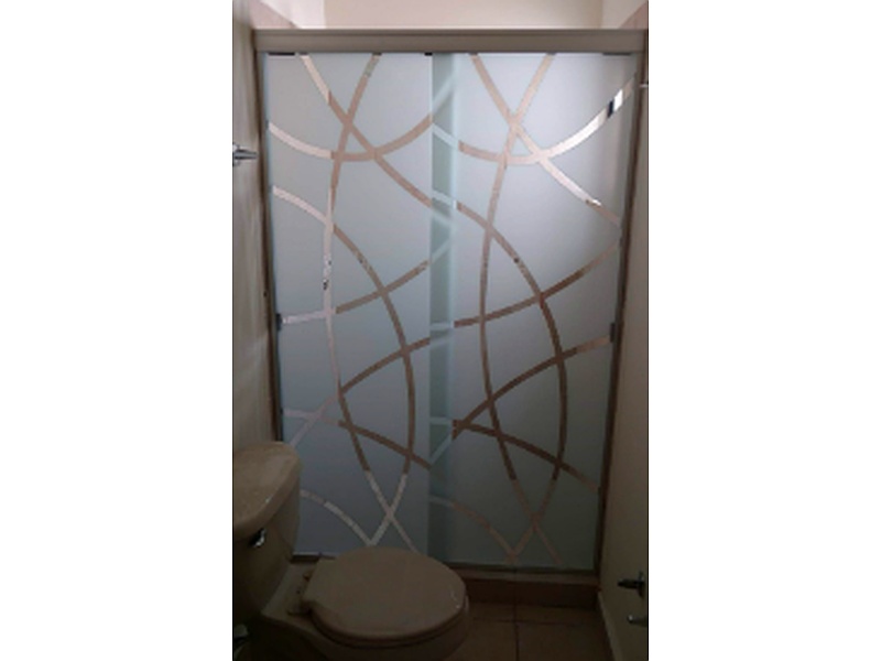 Cortina de baño Aluminio lineas  Mexico
