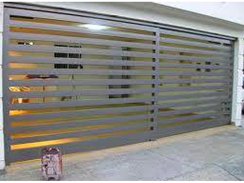 Porton Corredizo de Aluminio Simil Madera México
