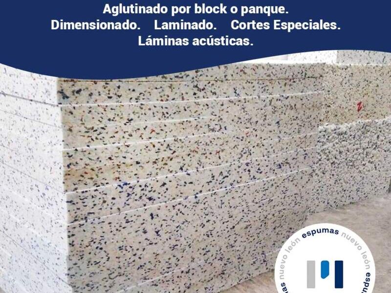 espumas aglutinadas tipo laminado méxico