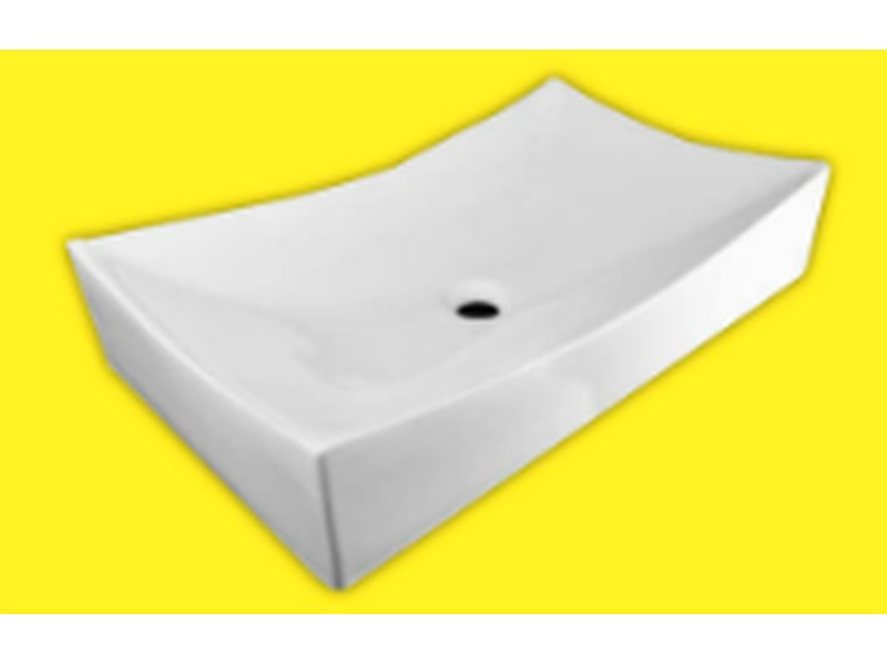 Lavabo Cerámica Basilea 650x390x130mm Blanco México