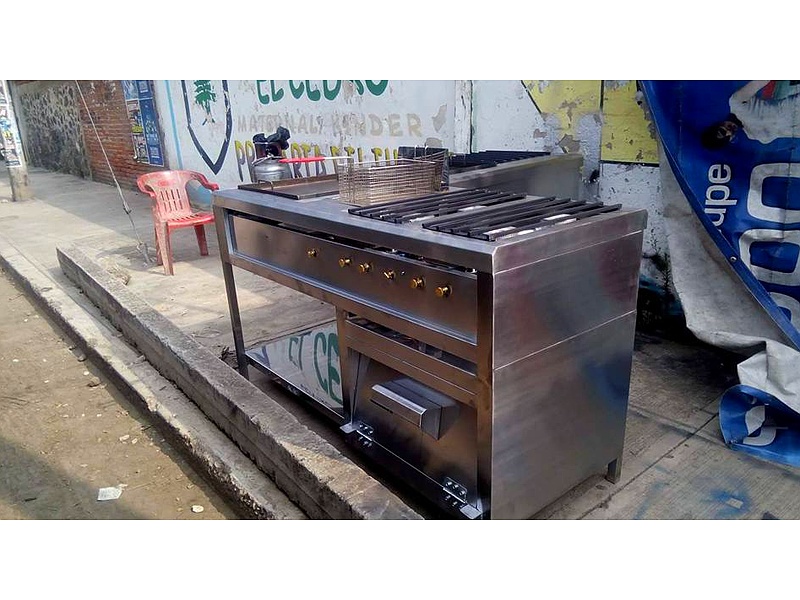 Estufón escuadra con horno y salamandra México
