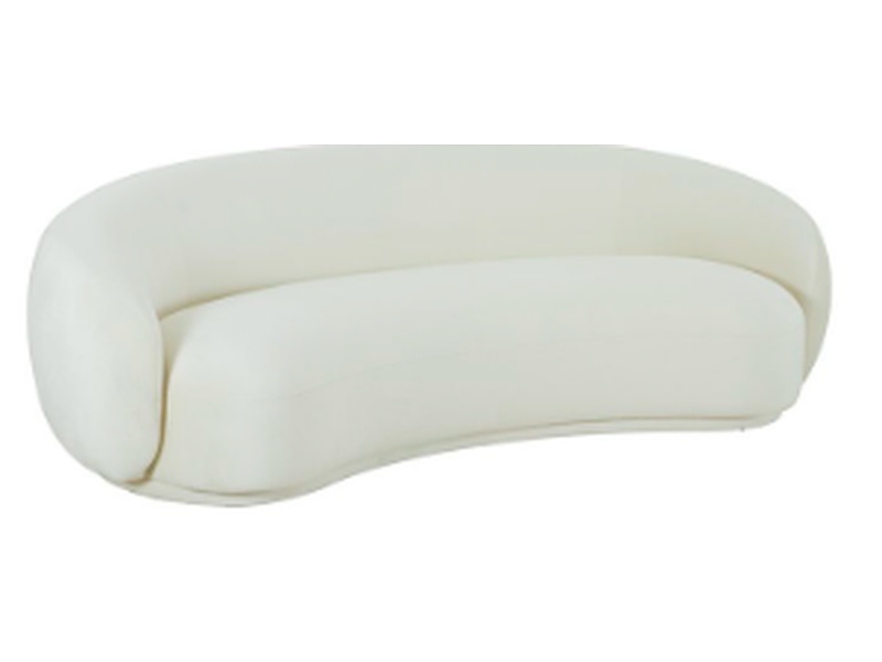 Kendal Velvet Sofa in Cream