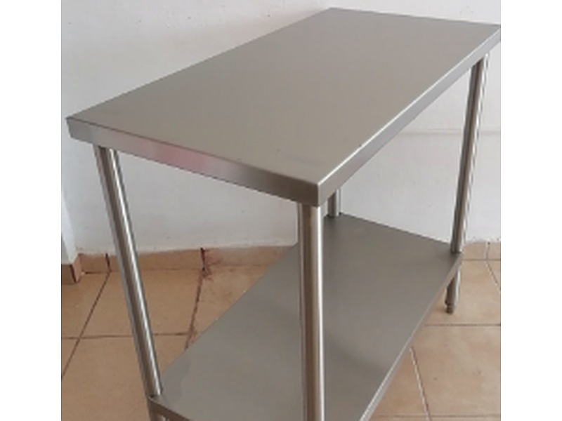 Mesa con Entrepaño Acero Inox México