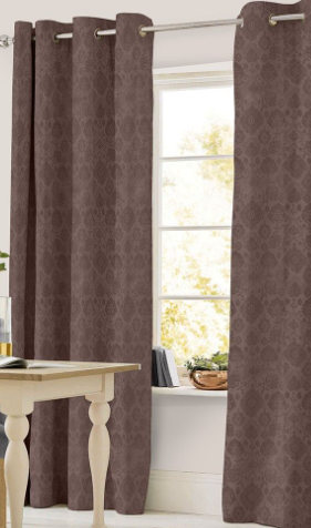 Cortina Decorativa Aerin Chocolate Mexico PARISINA CAMPECHE MEXICANA